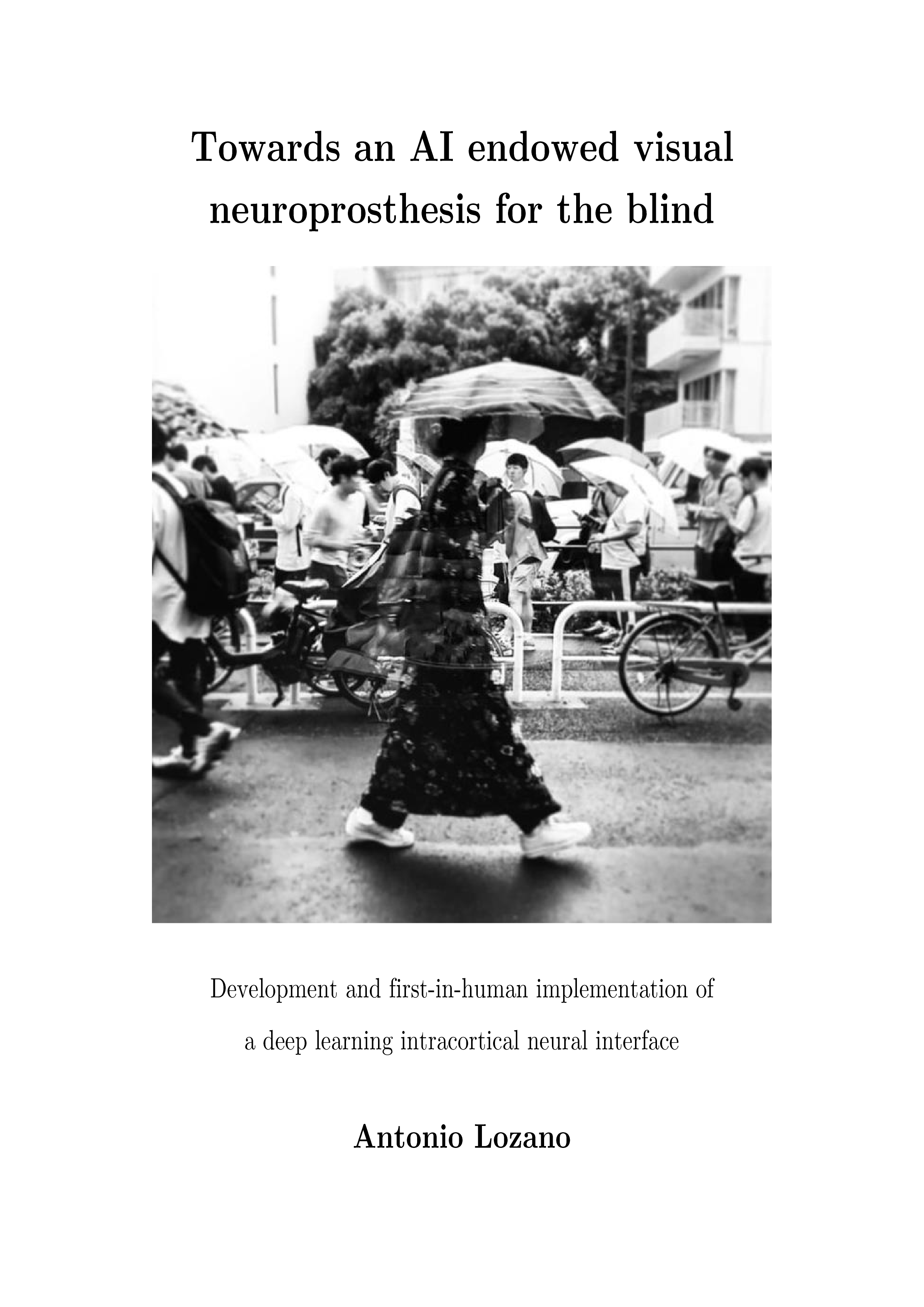 PhD Thesis: Towards an AI endowed visual neuroprosthesis for the blind